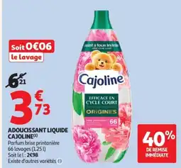 Auchan Cajoline Adoucissant liquide offre