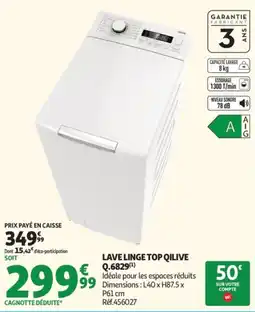 Auchan QILIVE LAVE LINGE TOP offre