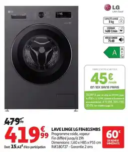 Auchan LG LAVE LINGE F84B15MBS offre