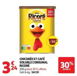 Auchan Ricoré CHICORÉE ET CAFÉ offre
