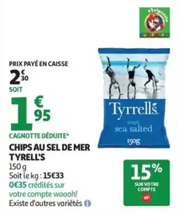 Auchan Tyrrells Chips au sel de mer offre
