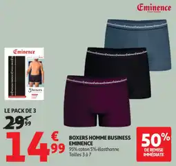 Auchan Eminence boxers homme business offre