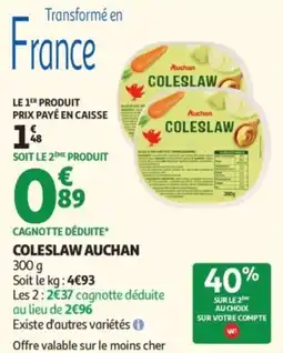 Auchan Auchan Coleslaw offre