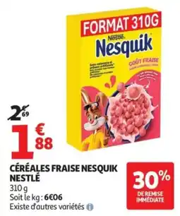Auchan Nesquik Céréales fraise offre