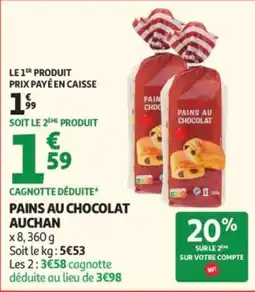 Auchan AUCHAN PAINS AU CHOCOLAT offre