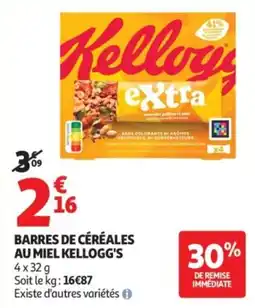 Auchan Kellogg's BARRES DE CÉRÉALES offre