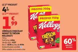 Auchan Kellogg's Céréales Chocolat Noisette Trésor offre