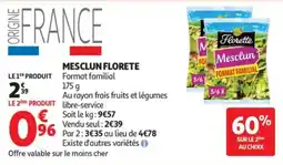 Auchan Florette Mesclun offre