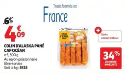 Auchan CAP OCÉAN COLIN D'ALASKA PANÉ offre