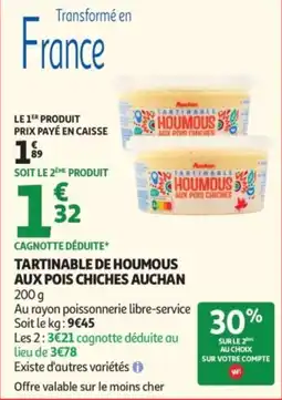 Auchan Auchan Tartinable de Houmous offre