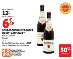 Auchan Pierre Chanau Bourgogne Hautes-Côtes de Nuits offre