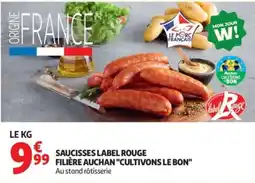 Auchan Label Rouge Saucisses offre