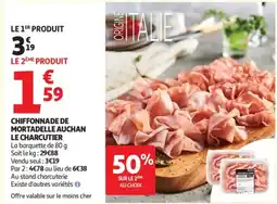 Auchan Le Charcutier Chiffonnade de Mortadelle offre