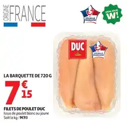 Auchan DUC Filets de poulet offre