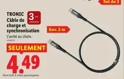 Lidl Tronic câble de charge et synchronisation offre