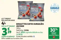 Auchan AUCHAN Boulettes cuites offre