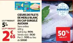 Auchan AUCHAN Cœurs de filets de merlu blanc du cap offre
