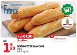 Auchan DÉJEUNETTES BLANCHES offre