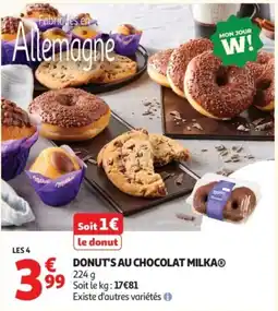 Auchan Milka DONUT'S AU CHOCOLAT offre