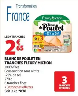 Auchan Fleury Michon Blanc de Poulet offre