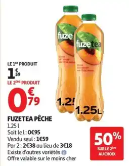 Auchan fuze tea pêche offre