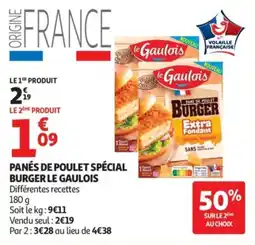 Auchan le Gaulois Panés de poulet spécial burger offre