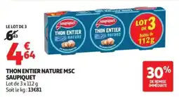 Auchan Saupiquet Thon entier nature offre