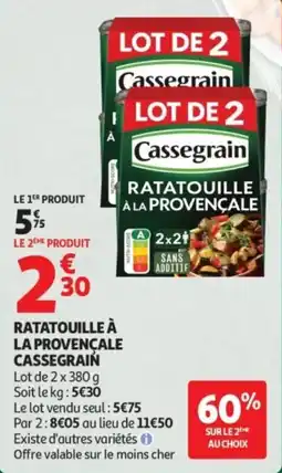 Auchan Cassegrain Ratatouille à la Provençale offre