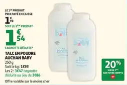 Auchan Auchan Baby Talc en poudre offre