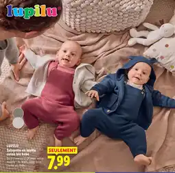Lidl Lupilu salopette en maille coton bio bébé offre