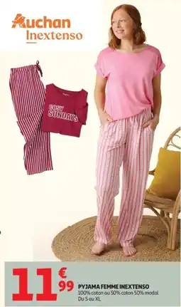 Auchan PYJAMA FEMME INEXTENSO offre