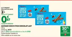 Auchan Auchan CHOCO STICK CHOCOLAT LAIT offre