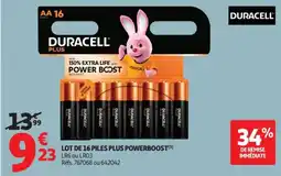 Auchan DURACELL PILES PLUS POWERBOOST offre