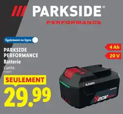 Lidl Parkside performance batterie offre