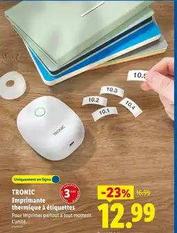 Lidl Tronic imprimante thermique à étiquettes offre