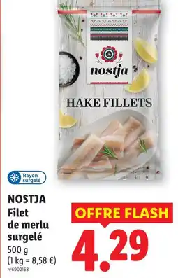Lidl Nostja filet de merlu surgelé offre