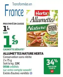 Auchan Herta Allumettes Nature offre