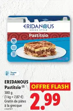 Lidl Eridanous pastitsio offre