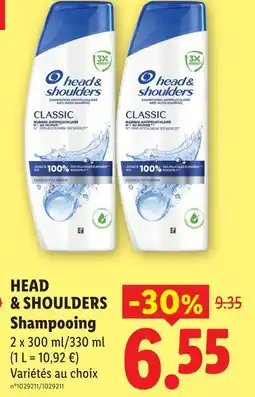 Lidl Head & shoulders shampooing offre