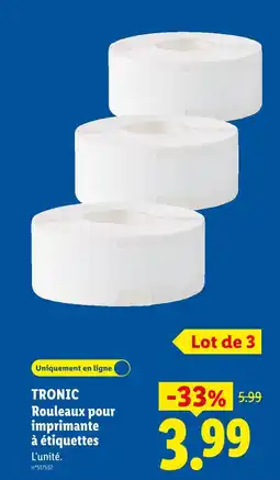 Lidl Tronic rouleaux pour imprimante à étiquettes offre