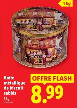 Lidl Boîte métallique de biscuit sablés offre