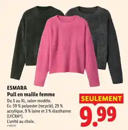 Lidl Esmara pull en maille femme offre