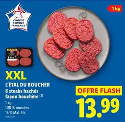 Lidl L'étal l’étal du boucher 8 steaks hachés façon bouchère offre