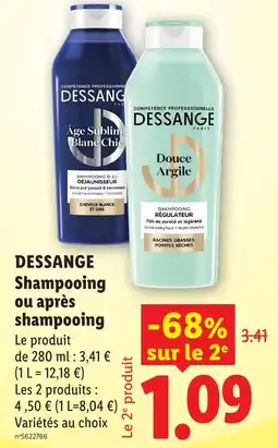 Lidl Dessange shampooing ou après shampooing offre
