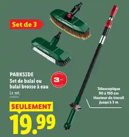 Lidl Parkside set de balai ou balai brosse à eau offre