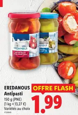 Lidl Eridanous antipasti red chilli peppers stuffed with soft cheese offre