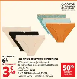 Auchan INEXTENSO SLIPS FEMME offre