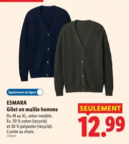 Lidl Esmara gilet en maille homme offre