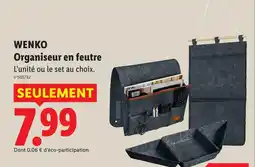 Lidl Wenko organiseur en feutre offre