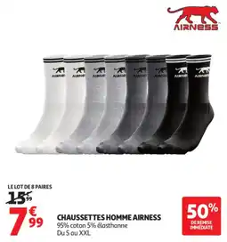 Auchan AIRNESS Chaussettes homme offre